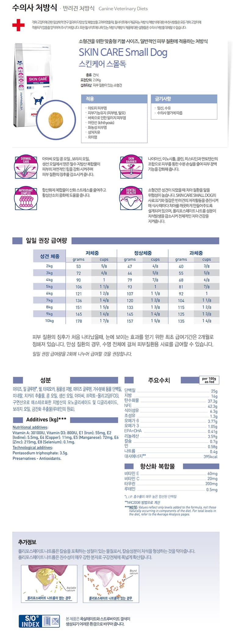 로얄캐닌 독 스킨케어 어덜트 스몰독 2KG RB03 상세 이미지 1