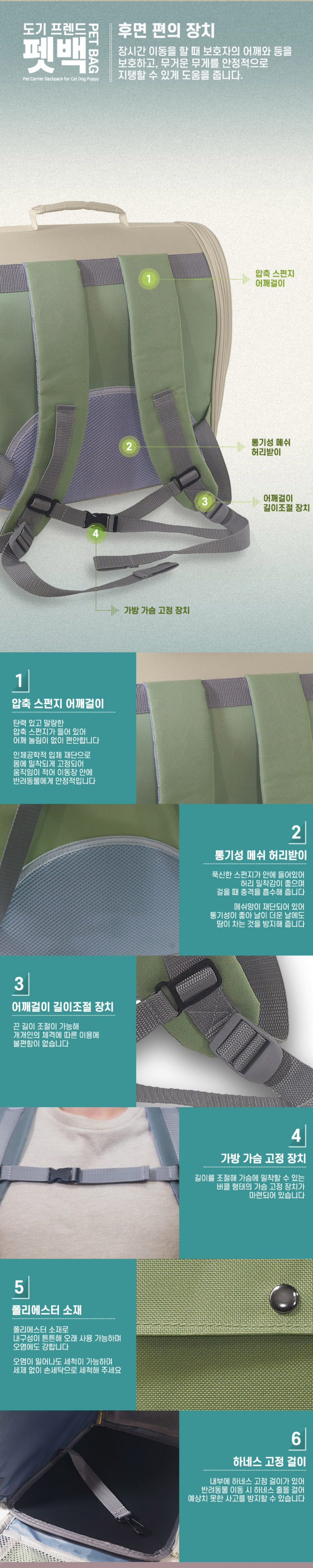 도기프랜드 펫백(민트) 상세 이미지 4