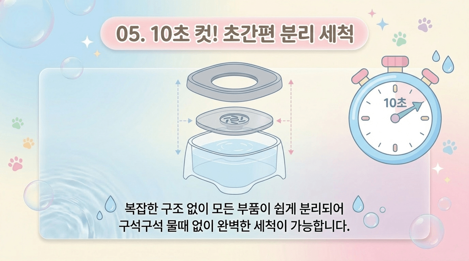 플로팅 투명 급수기 (강아지 / 고양이 겸용) 2리터 대용량 상세 이미지 9