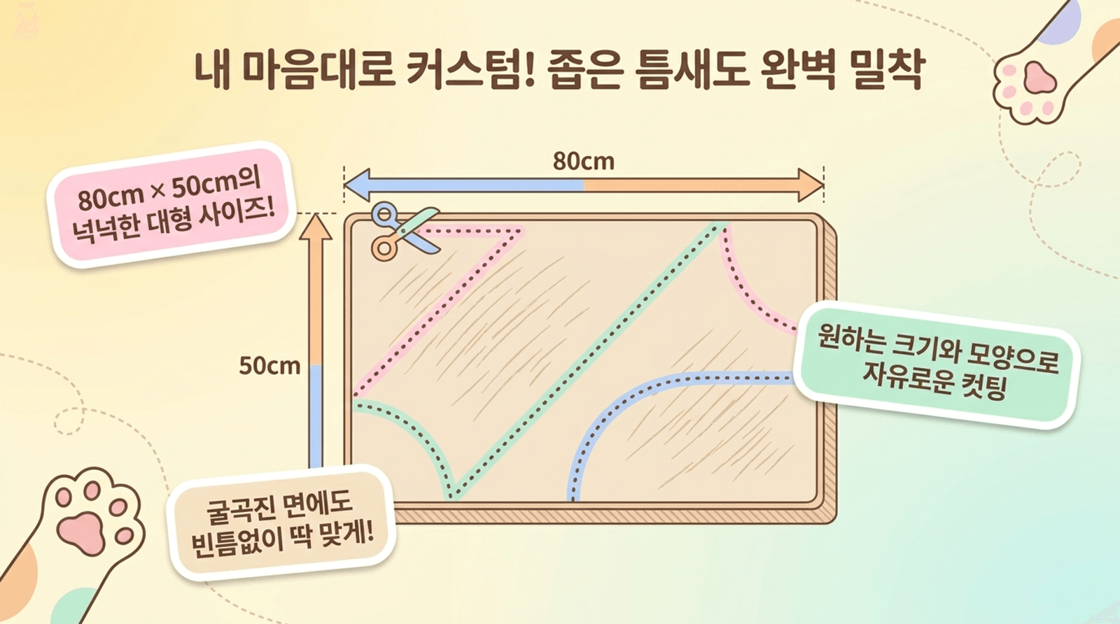 고양이 부착형 스크래쳐 수직형 카페트 매트 (그림 랜덤 발송) 상세 이미지 5