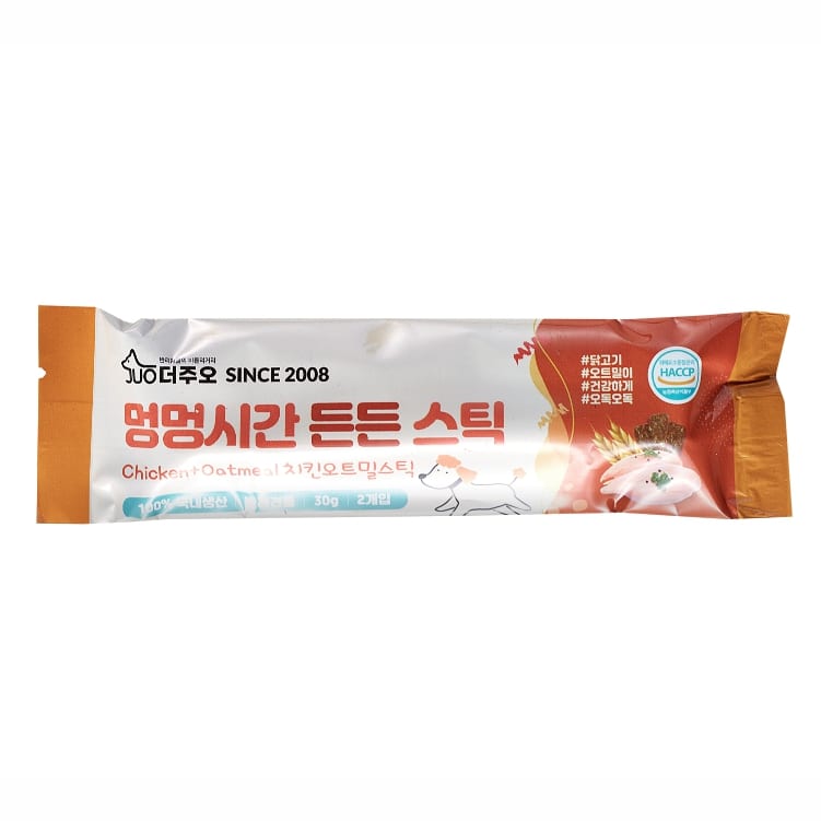 [더주오] 수제간식 멍멍시간 든든 스틱 치킨오트밀스틱 30g