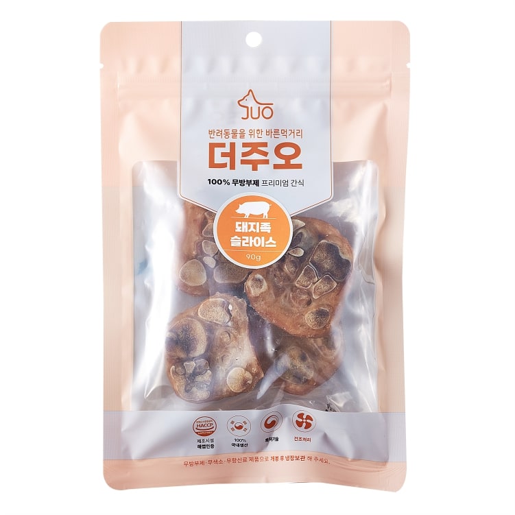 [더주오] 수제간식 돼지족슬라이스 90g