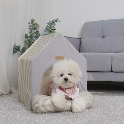[레드퍼피]해피하우스(체크그레이)