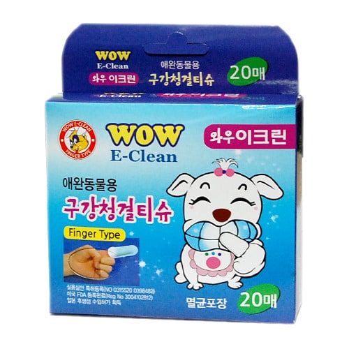 와우 이크린 구강청결티슈(20매)
