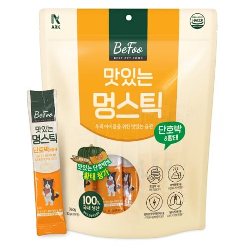 베푸 맛있는 멍스틱 단호박&황태360g