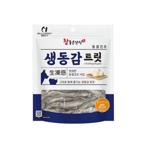 헬로도기 생동감트릿 동결건조 열빙어 400g