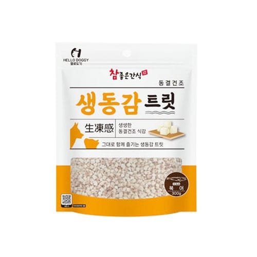 헬로도기 생동감트릿 동결건조 북어미니 300g