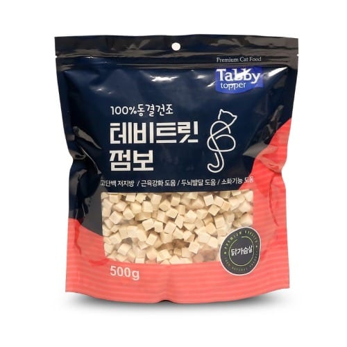 테비 100%동결건조 점보 테비트릿 닭가슴살 500g