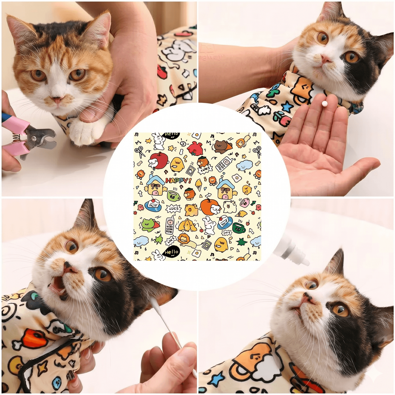 고양이 마법 포대기 할큄 방지, 약먹이기 (그루밍랩) 강아지 공용 썸네일 2