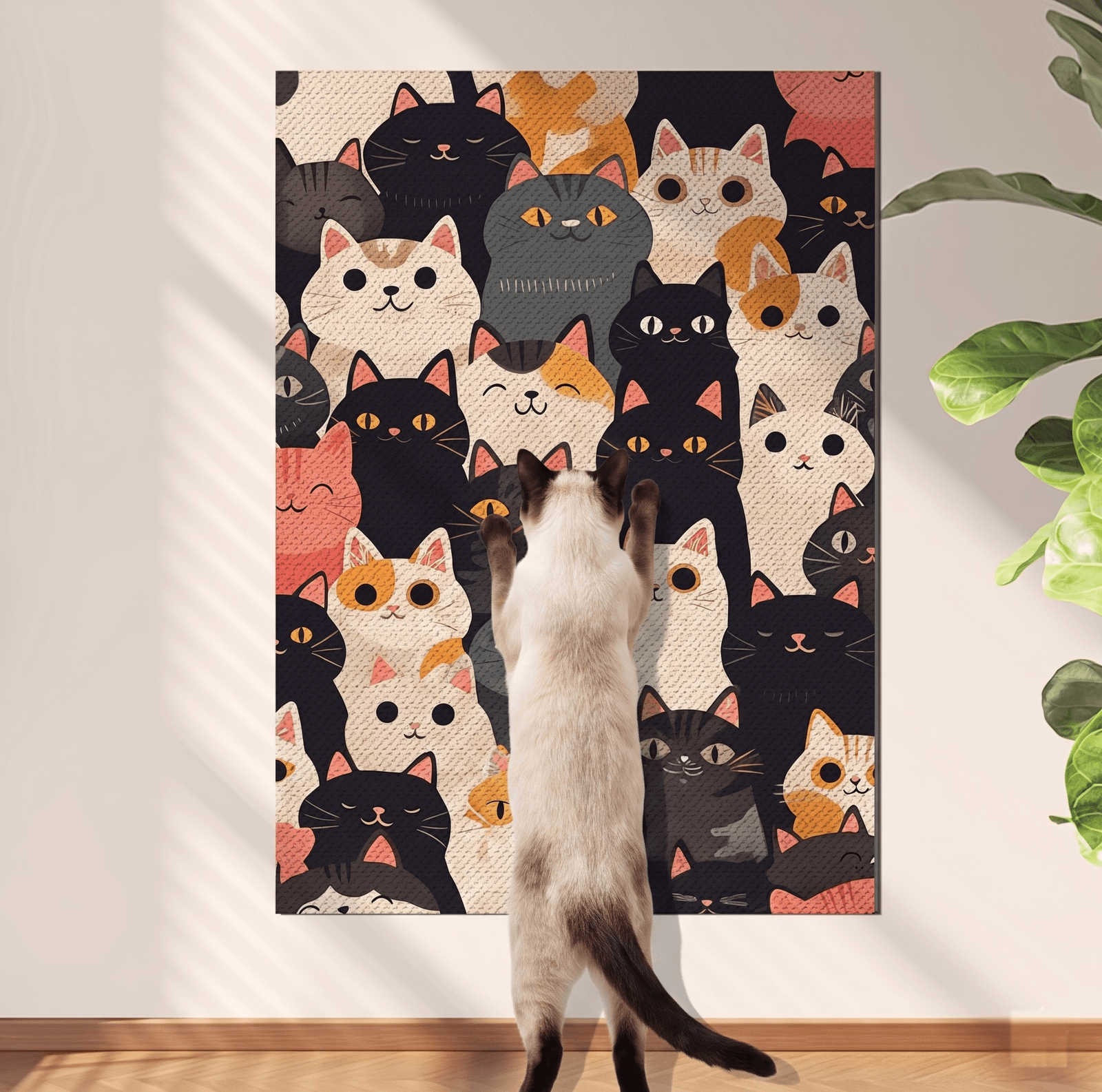 고양이 부착형 스크래쳐 수직형 카페트 매트 (그림 랜덤 발송) 썸네일 2